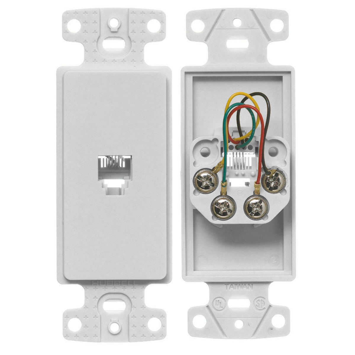 NS770W 1-Gang Standard Molded-In Decorator Frame, Screw Terminal Connection, Screw Mount