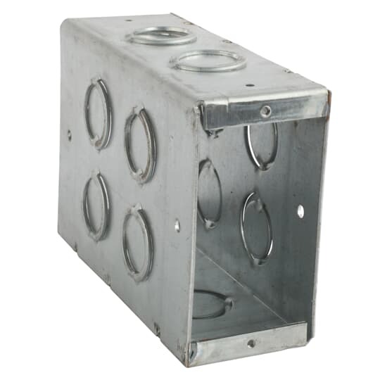 CBTW-6 Steel City Through-Wall Masonry Box, Steel, 38 cu-in, 1 Outlet, 12 Knockouts