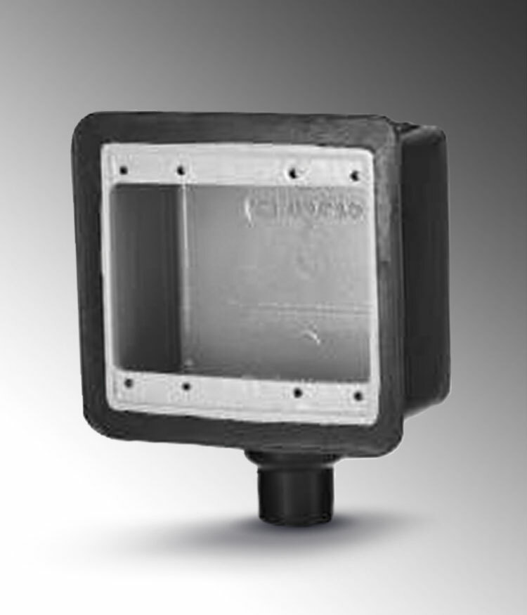 PV0700FD22 FD Series Deep Device Box, 3/4 in Trade, 2 Gangs, Steel, Galvanized/PVC Coated