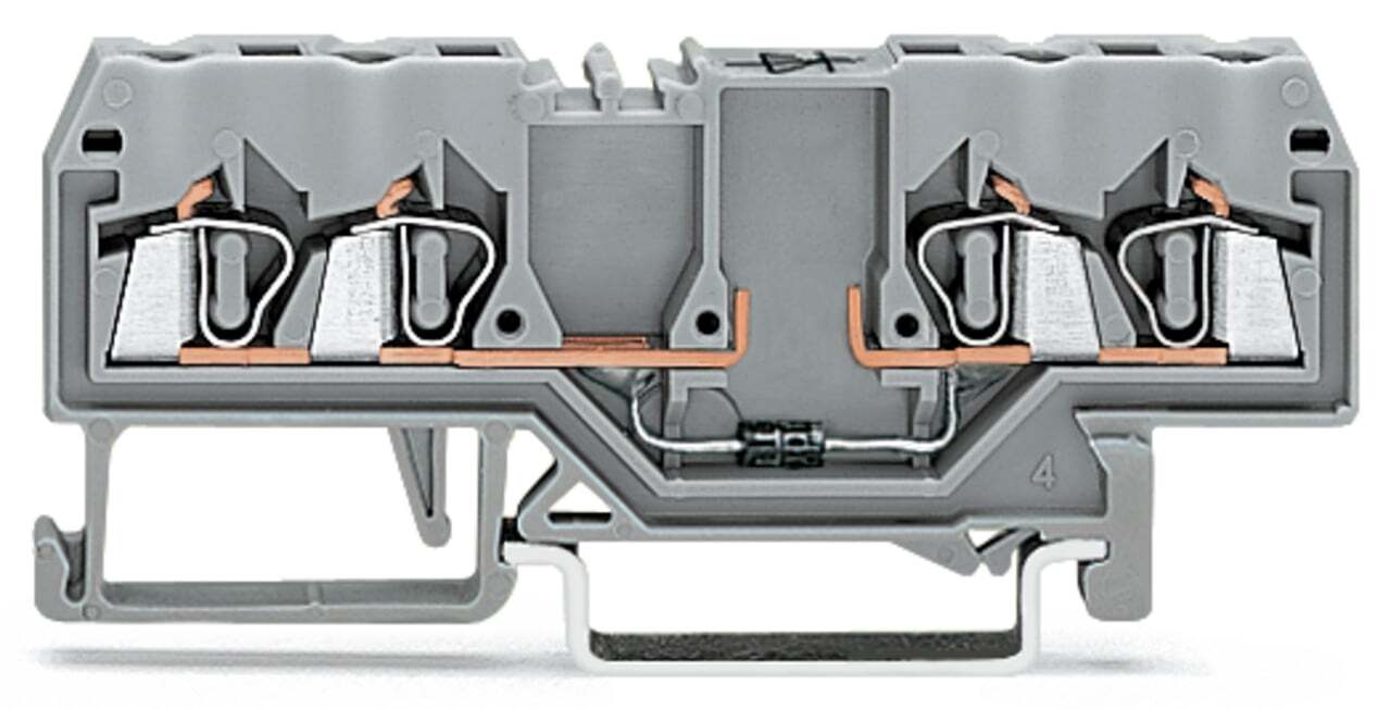 280-815/281-410 Operating Tool Component Terminal Block, 250 V, 0.5 A, 28 to 14 AWG Wire, 1 Poles, DIN Rail Mount