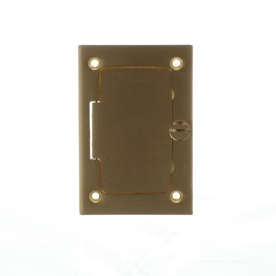 P64-GFCI Steel City MopTite Cover Plate With GFCI Flip Lid, 4-1/2 in L x 3 in W, Brass