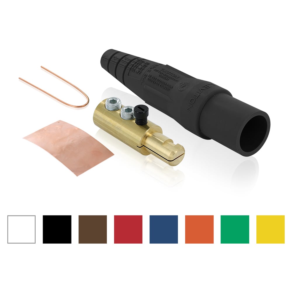 16D24-UO 1-Pole Cam Type Taper Nose Detachable Male Plug, 600 V AC, 400 A, 2 to 4/0 AWG Wire, Double Set Screw, NEMA 3R