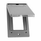 Eaton Crouse-Hinds series weatherproof self-closing cover, Bronze, Die cast aluminum, Vertical, Single-gang, GFI devices