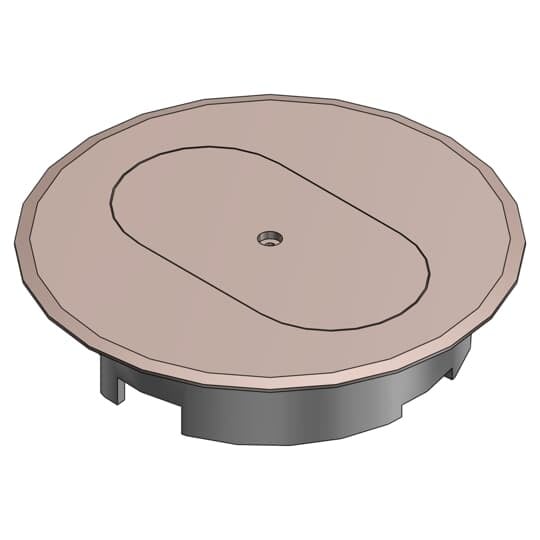 E97DST Carlon Non-Metallic Floor Box Cover, 5.69 in Dia, Thermoplastic
