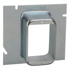 Single Gang Device Extension Ring, 10.5 Cubic Inches, 5 Inches Square x 1-1/2 Inch Raised, Pre-Galvanized Steel