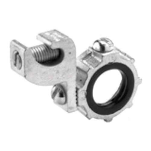 389 Bridgeport Grounding Bushing, 14 to 1/0 AWG AC Cable, 3-1/2 in Trade, Malleable Iron, Electro-Plated Zinc/Electro-Plated Tin