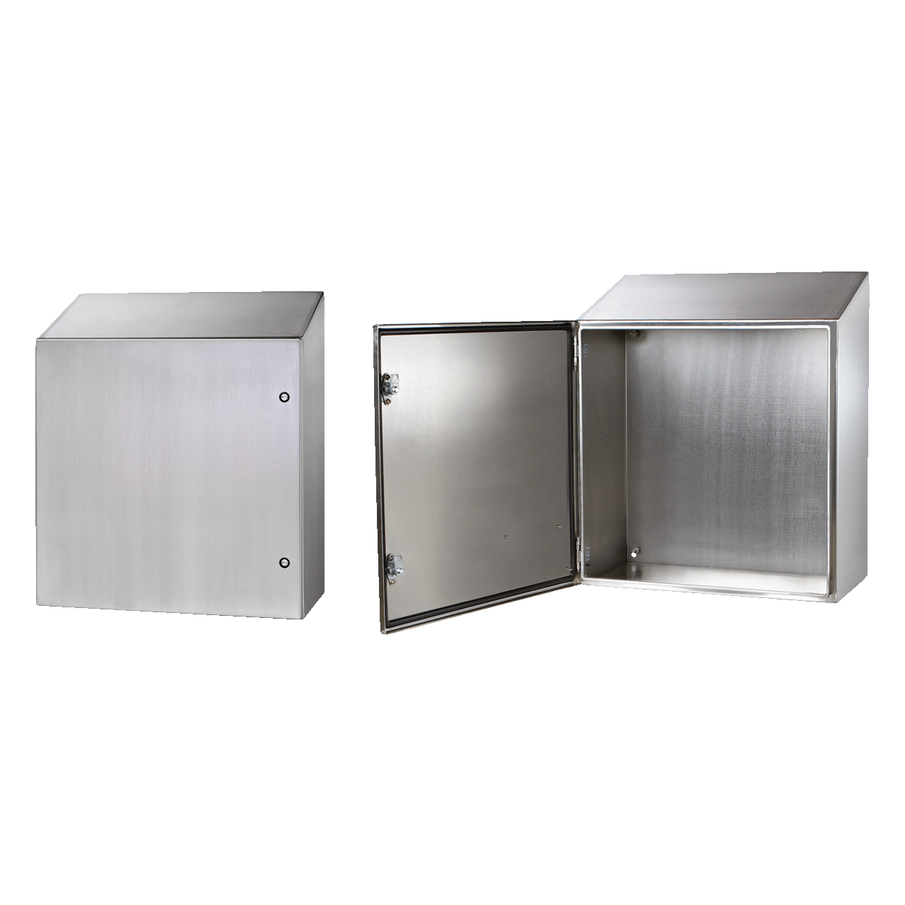 CSD30308SSST Concept CWS2 1-Door Sloped Top Enclosure, 30 in L x 30 in W x 8 in D, NEMA 4X NEMA Rating, 304 Stainless Steel