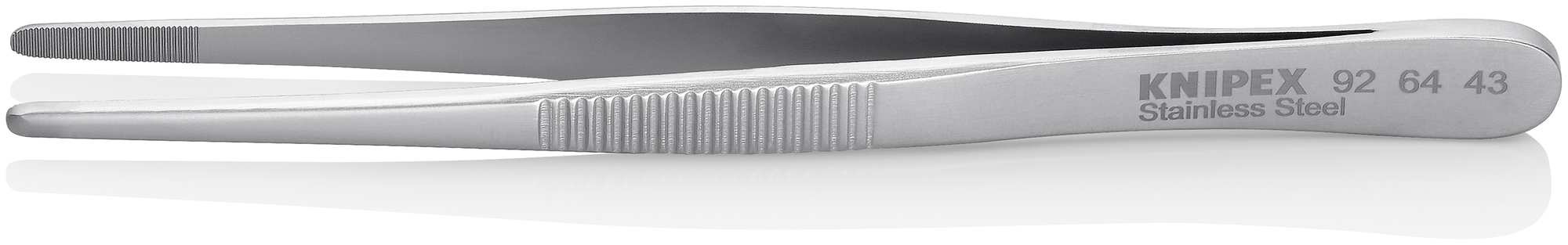 Stainless Steel Gripping Tweezers-Blunt Tips, 4 3/4 in., 1.20 mm TT, 2.70 mm TW