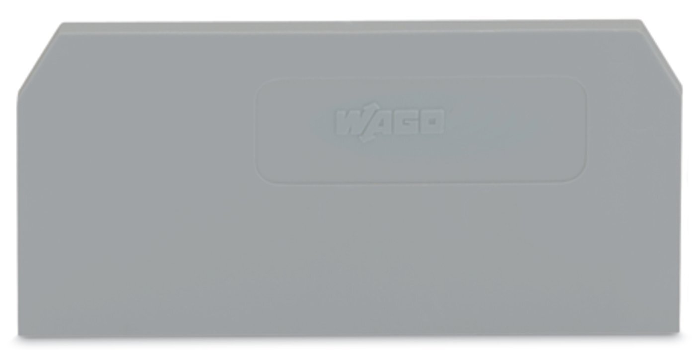 281-328 End and Intermediate Plate, For Use With 281 Series Rail Mounted Terminal Block, Gray