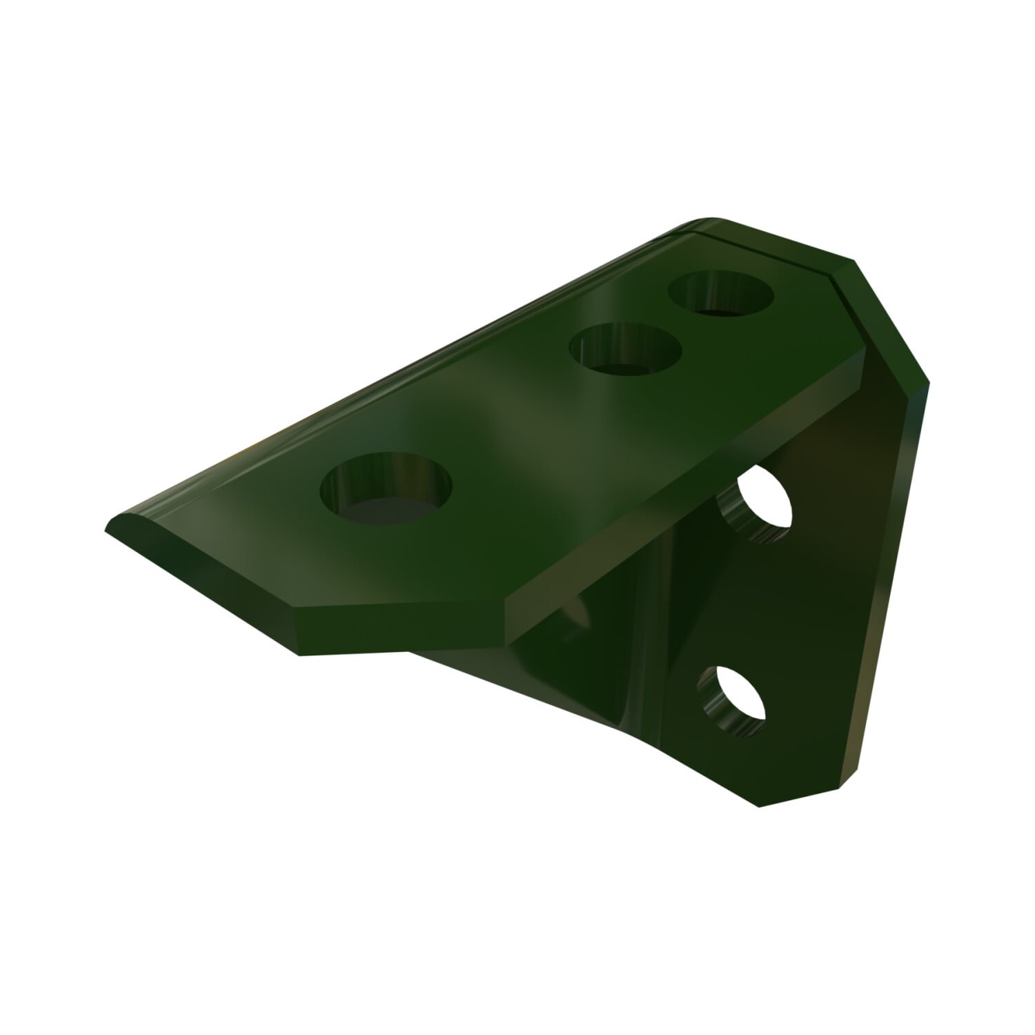 P2484-GR 90 deg Gusseted Fitting, 7 Holes, 1-5/8 in W x 1/4 in THK, HRPO Steel