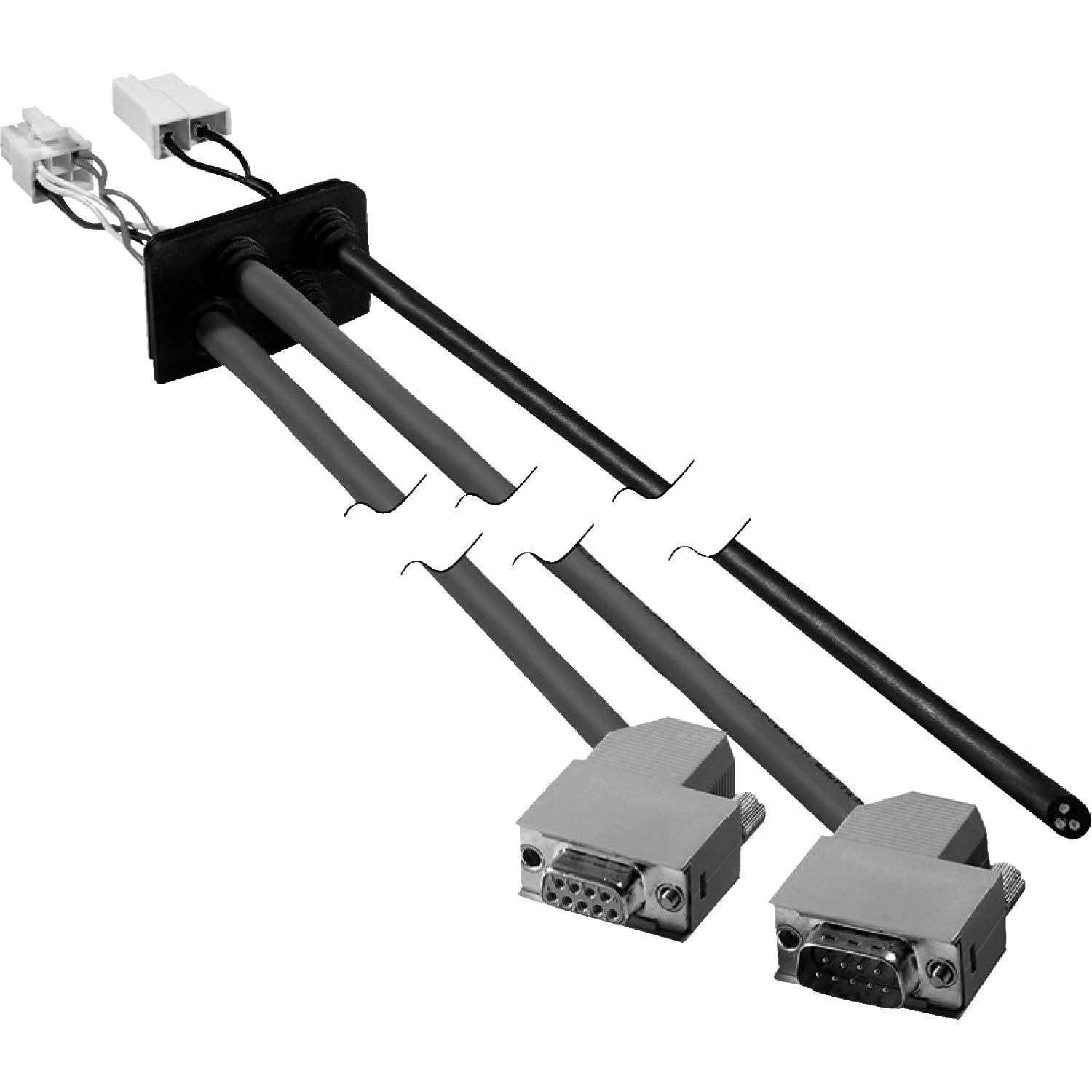 VW3L2F001R30 Pre-Assembled Cable Kit, For Use With Lexium ILE, ILA, ILS CANopen Integrated Drive, 3 m L Cable, Printed Circuit Board Connector Drive, 1-Connector RJ45 Fieldbus, Cable end open SUB-D 9 Power Supply