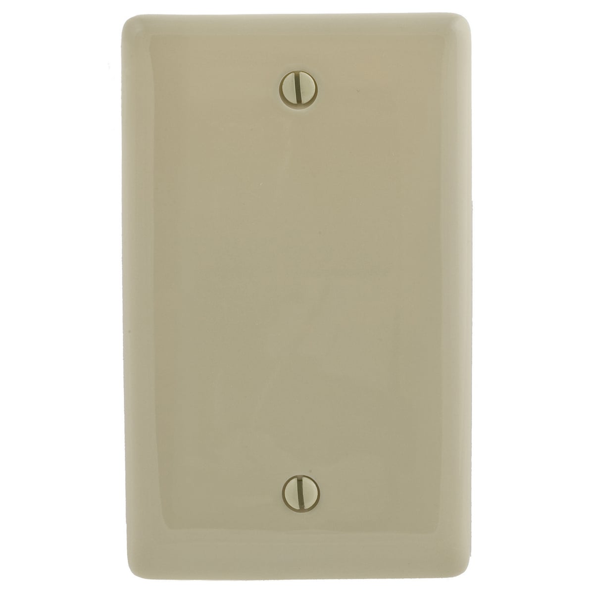 NP13I Standard Blank Wall Plate, 1 Gangs, 2.87 in W x 4.62 in H, Nylon, Ivory