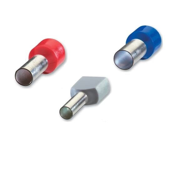 F4000 Sta-Kon F Series Insulated Wire Ferrule, 20 AWG Stranded Copper Conductor, 0.571 in L, Copper, Orange