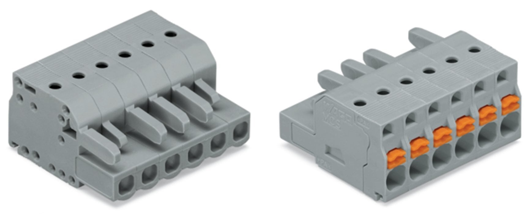 2231-103/026-000 Push Button 1-Conductor Female Connector, 630 V, 16 A, 24 to 12 AWG Wire, 3 Poles