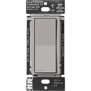 DVRF-AS-GR Claro Smart Accessory Switch for Diva Smart Dimmer Switch/Claro Smart Switch, Multi-Location On/Off, Gray