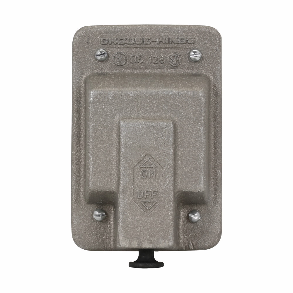 DS128 Snap Switch Cover, 6.13 in L x 1.28 in W x 2.97 in D, Cast Aluminum