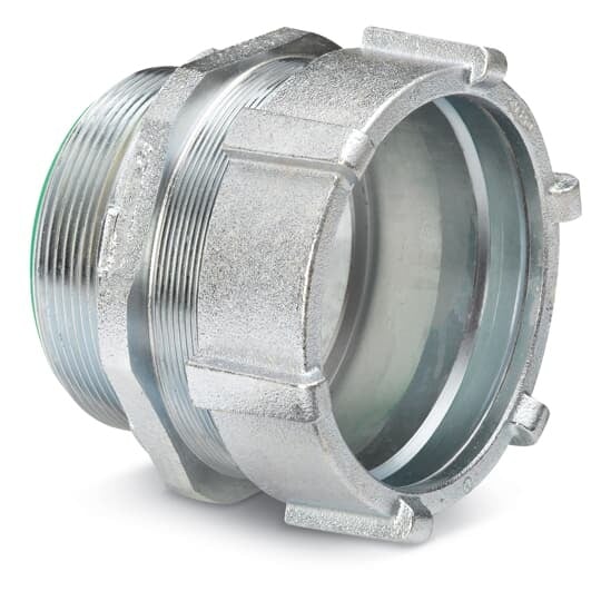 TC112US Steel City Non-Insulated Compression Connector, 3/4 in Trade, For Use With EMT Conduit, Steel, Zinc Plated