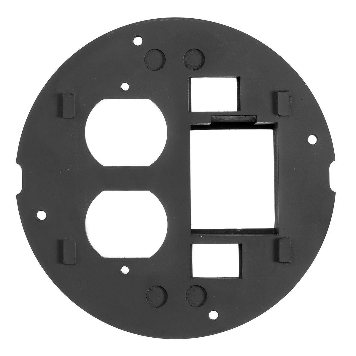 S1SPDU2IM Standard Fire-Rated Poke-Through Sub Plate, 5.36 in Dia, 2.31 in L, Cast Aluminum