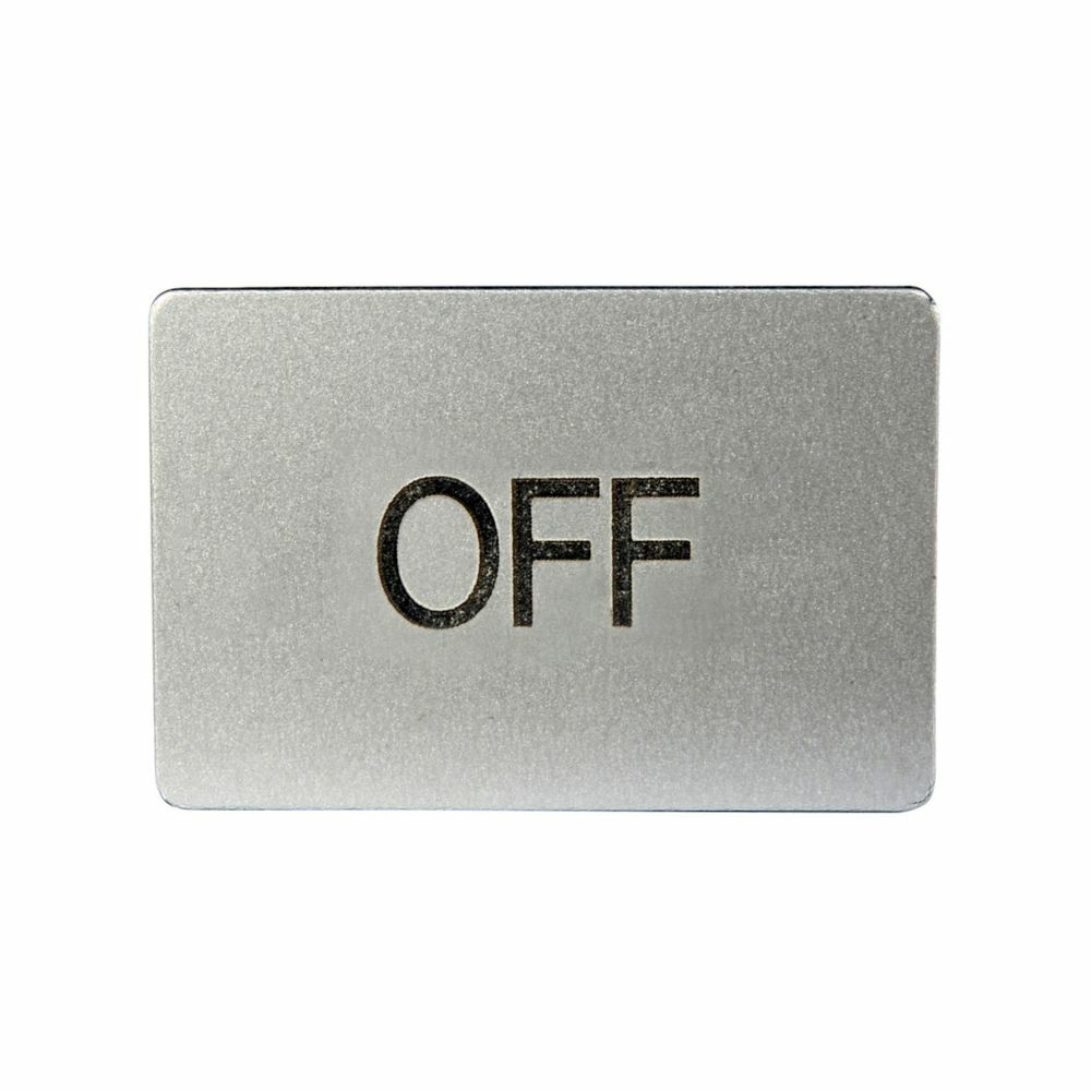 M22-XST-GB5 Legend Plate Insert, 1/2 in H x 1 in W, Rectangular Plate, Plastic, M22S-ST-X/M22S-STDD-X Frame