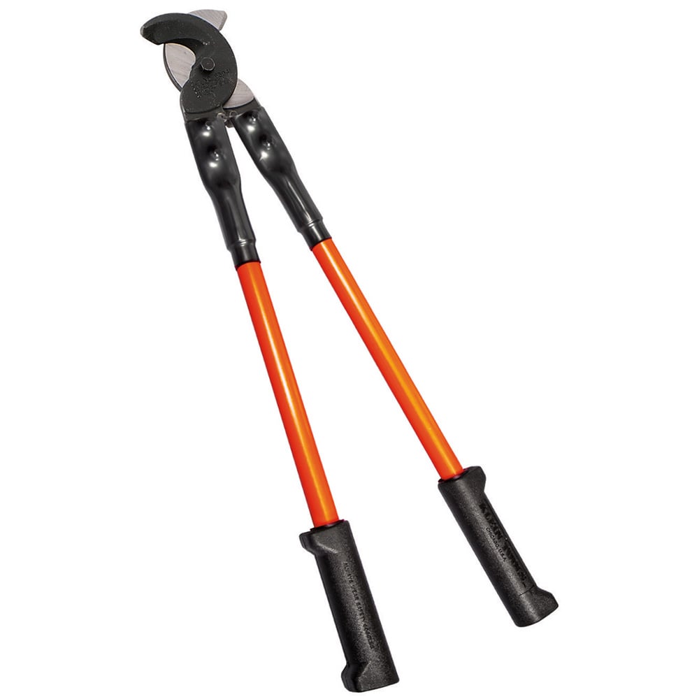 63041TH Heavy Duty Cable Cutter, 1-3/8 in Cable/Wire, 25-1/2 in OAL, For Wire THK 500 kcmil Copper/750 kcmil Aluminum, Shear Cut, Steel Jaw