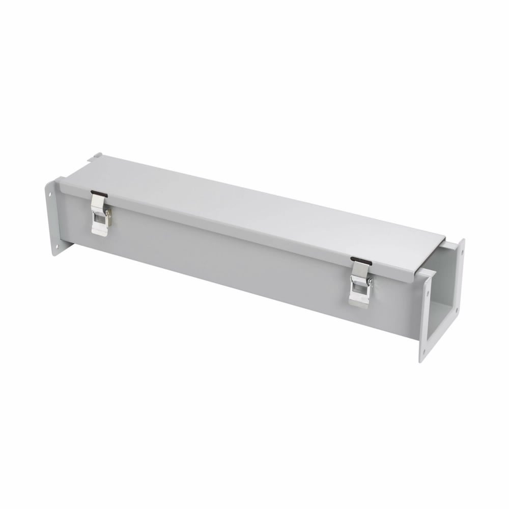 4412-12LW Straight Section Wiring Trough, 12 in L x 4 in W x 4 in H, Hinged/Latched Cover, Steel