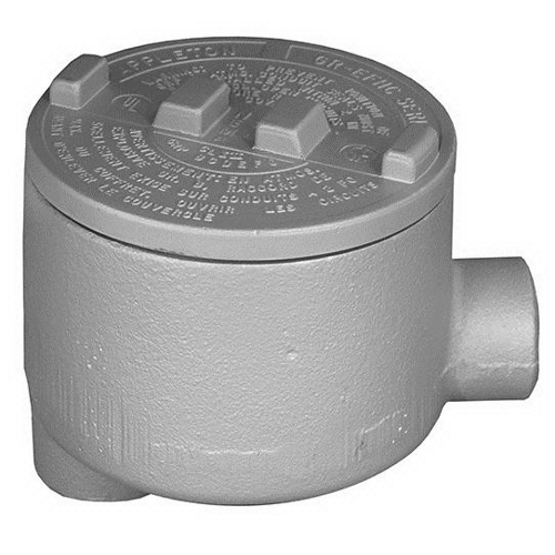 GRLB75-A Unilets LB-Style Dust-Ignitionproof Explosionproof Conduit Outlet Box With Cover, 3/4 in, 3.38 in Cover Opening, 18 cu-in, Epoxy Powder Coated