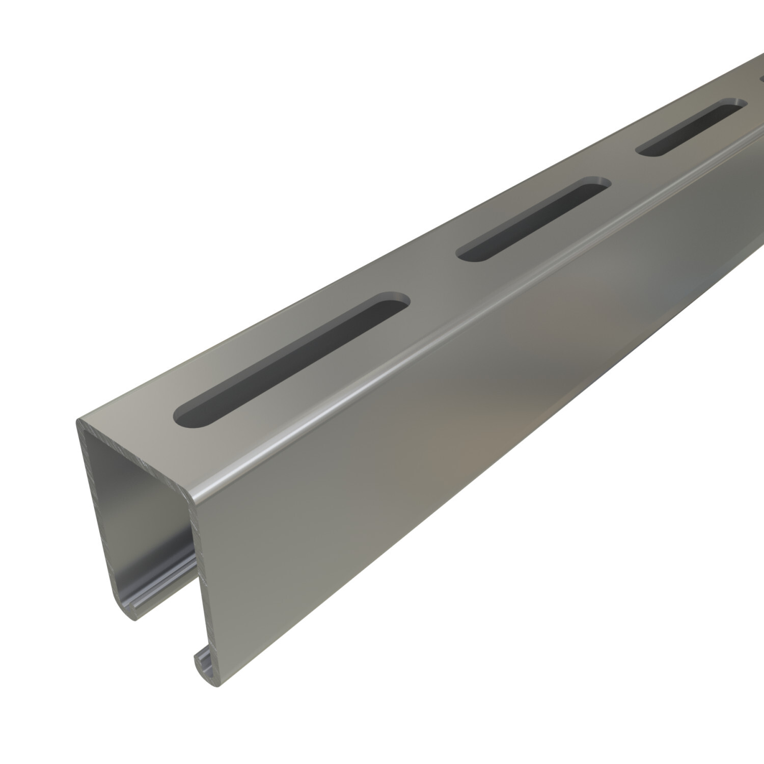 P5500SL-20PG P5500 Channel, 20 ft L 1-5/8 in W 2-7/16 in D 12 ga THK, Low Carbon Steel, Pre-Galvanized Zinc, Domestic