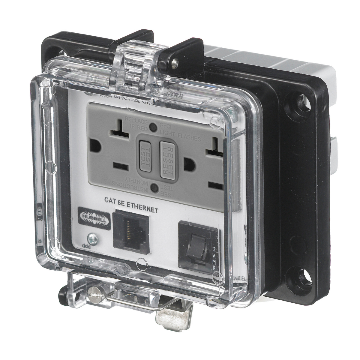 PR4X205EB 1-Input/2-Output Plug-In Standard Screw Mount Industrial Ethernet, 125 V AC, 20 A, Clear/Gray