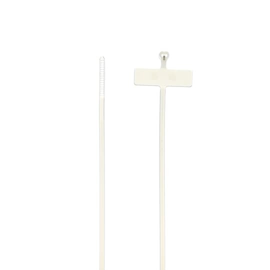 TY5512M Ty-Rap Cable Tie With Identification Tag, 8.3 in L x 0.09 in W x 0.04 in THK, Natural, Nylon/Polyamide 6.6