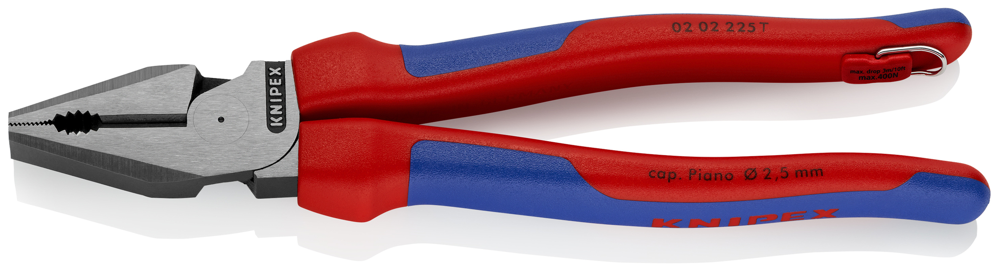 High Leverage Combination Pliers-Tethered Attachment, 9 in., Multi-Component