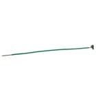 Grounding Screw and Uninsulated Pigtail, 10-32 x 3/8 Inch Slotted Hexagon Head Washer-Face Ground Screw with Green Dye Finish and a 10-1/2 Inch Solid-Copper #12 AWG Insulated Wire
