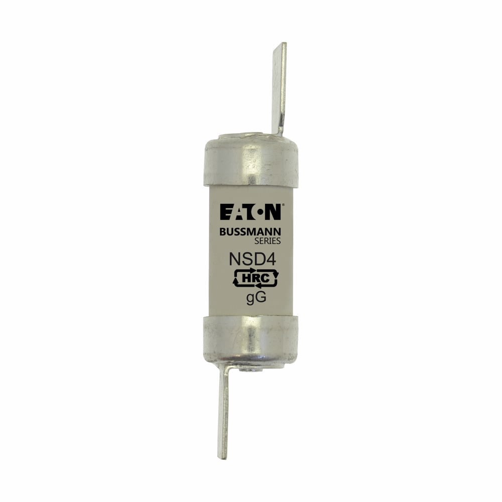 NSD4 High Rupture Capacity Low Voltage British Standard Fuse Link, 550 V, 4 A, For Use With Camloc/Safeloc Series Fuse Holder, Class C gG/gL Fuse, Ceramic
