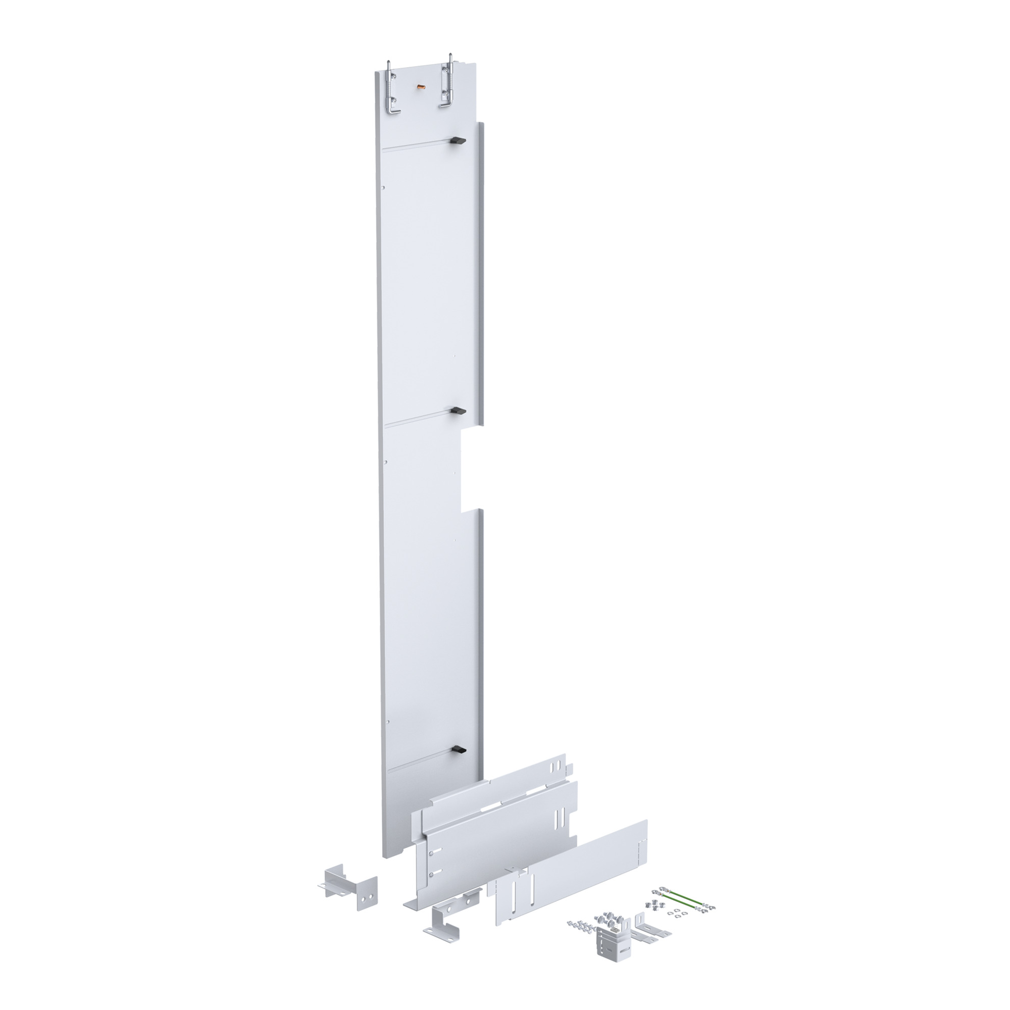 A62BP12 PNLFS Universal Barrier Panel, 11.8 in W x 61.8 in H, Mild Steel, White