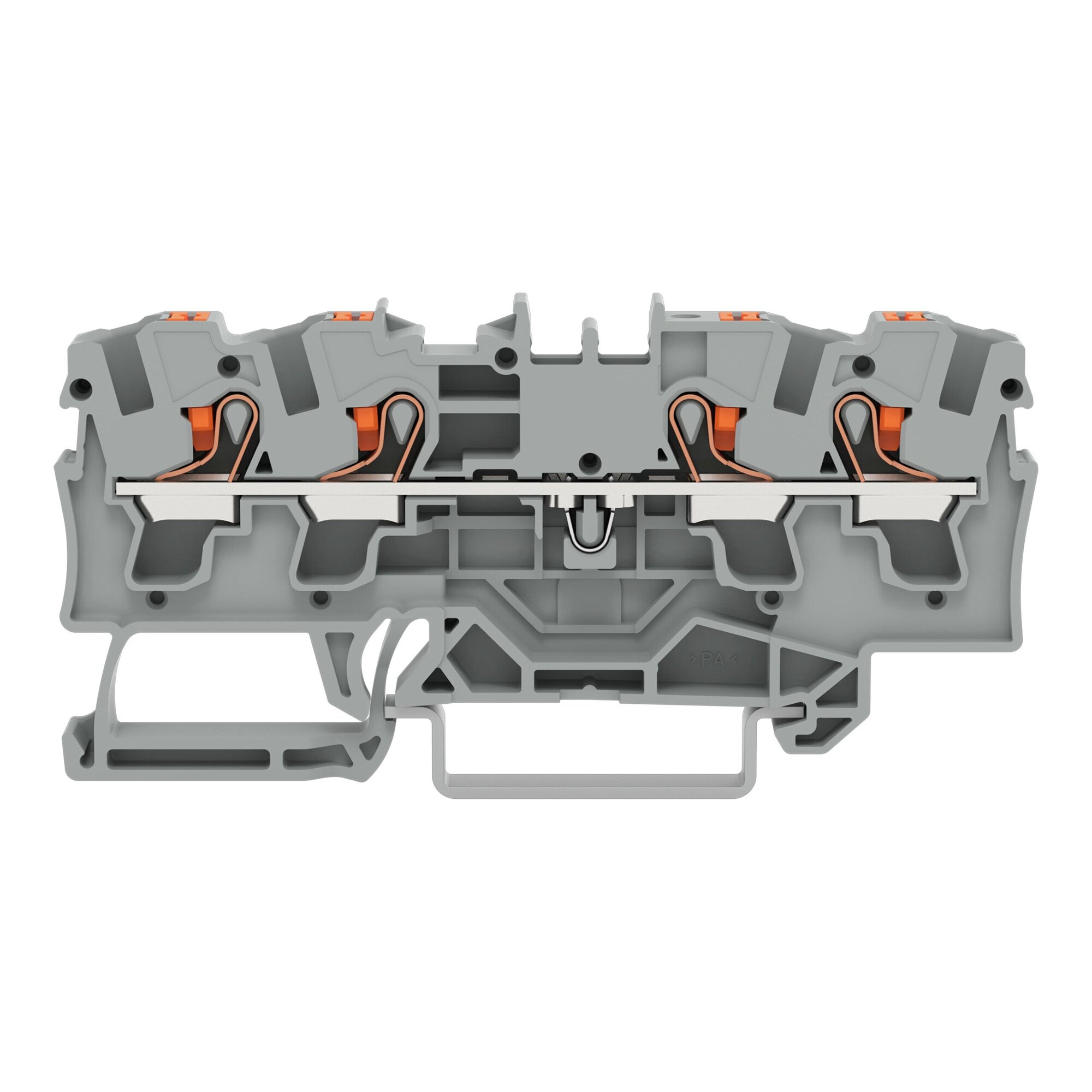 2204-1401 Operating Tool Conductor Terminal Block, 800 V, 32 A, 20 to 10 AWG Wire, 1 Poles, DIN Rail Mount