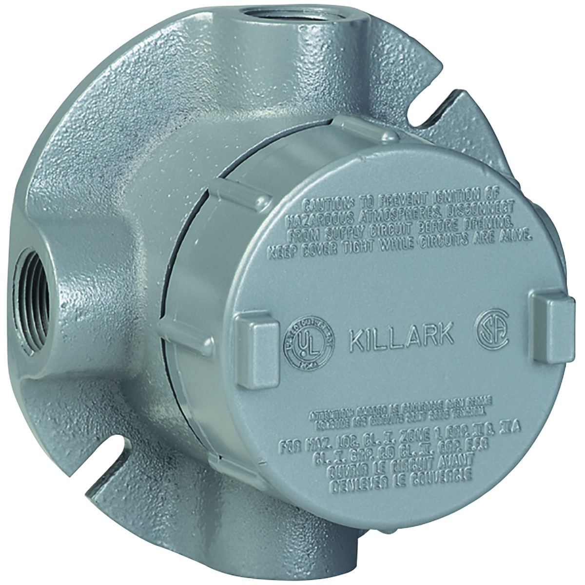 GECXTF-1M GEC Type XTF Conduit Outlet Box, 1/2 in, 2-11/16 in Cover Opening, 19 cu-in Capacity, Powder Epoxy Painted