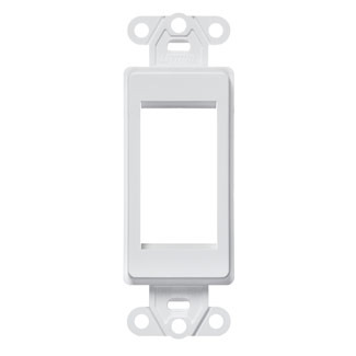 41649-W Decora Field Configurable Wallplate Insert, 1 Gang, Fastened Mount, White