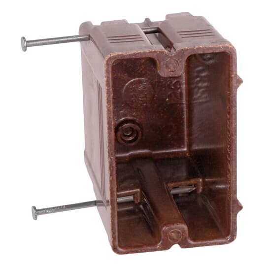 1260 Carlon New Work Outlet Box, Phenolic, 22.5 cu-in Capacity, 1 Gangs, 3-7/8 in L x 2-3/8 in W x 3-21/32 in D