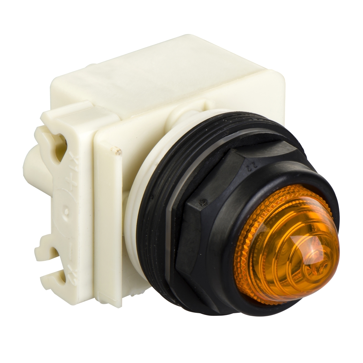9001SKP38LYA9 Harmony Type SK Corrosion-Resistant Standard Pilot Light, 120 V AC/DC, 1.4 VA, Domed Lens, Panel Mount