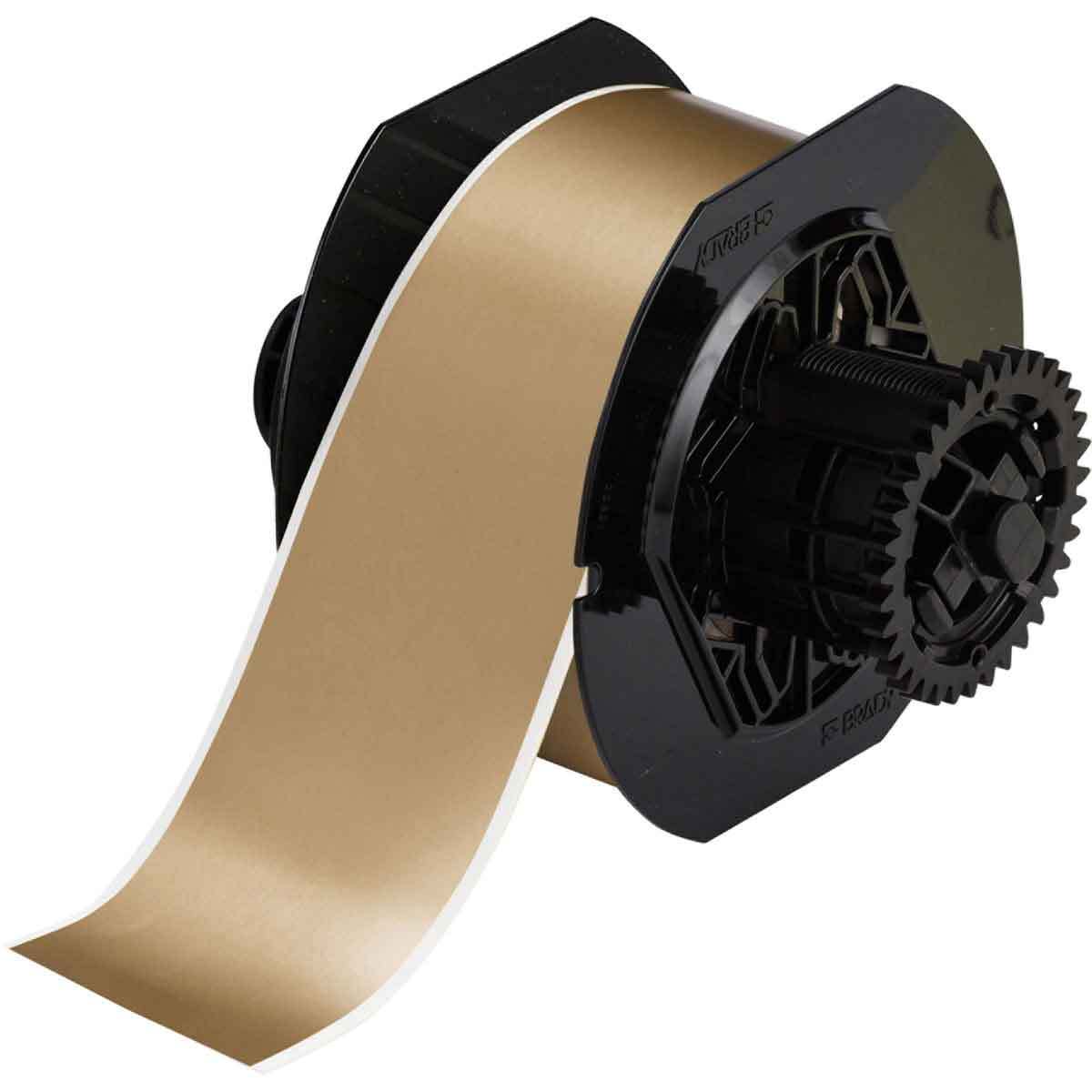 B30C-2250-595-GD B30 Printer Label, 100 ft L x 2-1/4 in W, Gold, B-595 Vinyl
