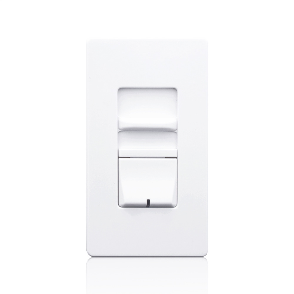 AWSMT-XBW 2-Wire Narrow Wall Box Dimmer With Thin Heat Sink, 120/230/277 VAC, 8.3 A, 1 Pole, White