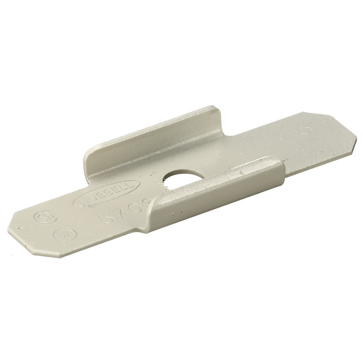 HBL5703IV Standard Support Clip, For Use With HBL500, HBL700, HBL750 Series Metal Raceway, Rolled Steel