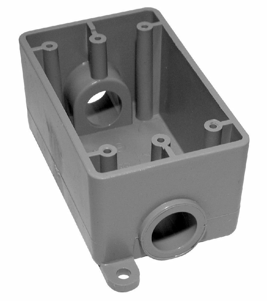 078227 F Series Gang Box, PVC, 17 cu-in Capacity, 1 Gangs