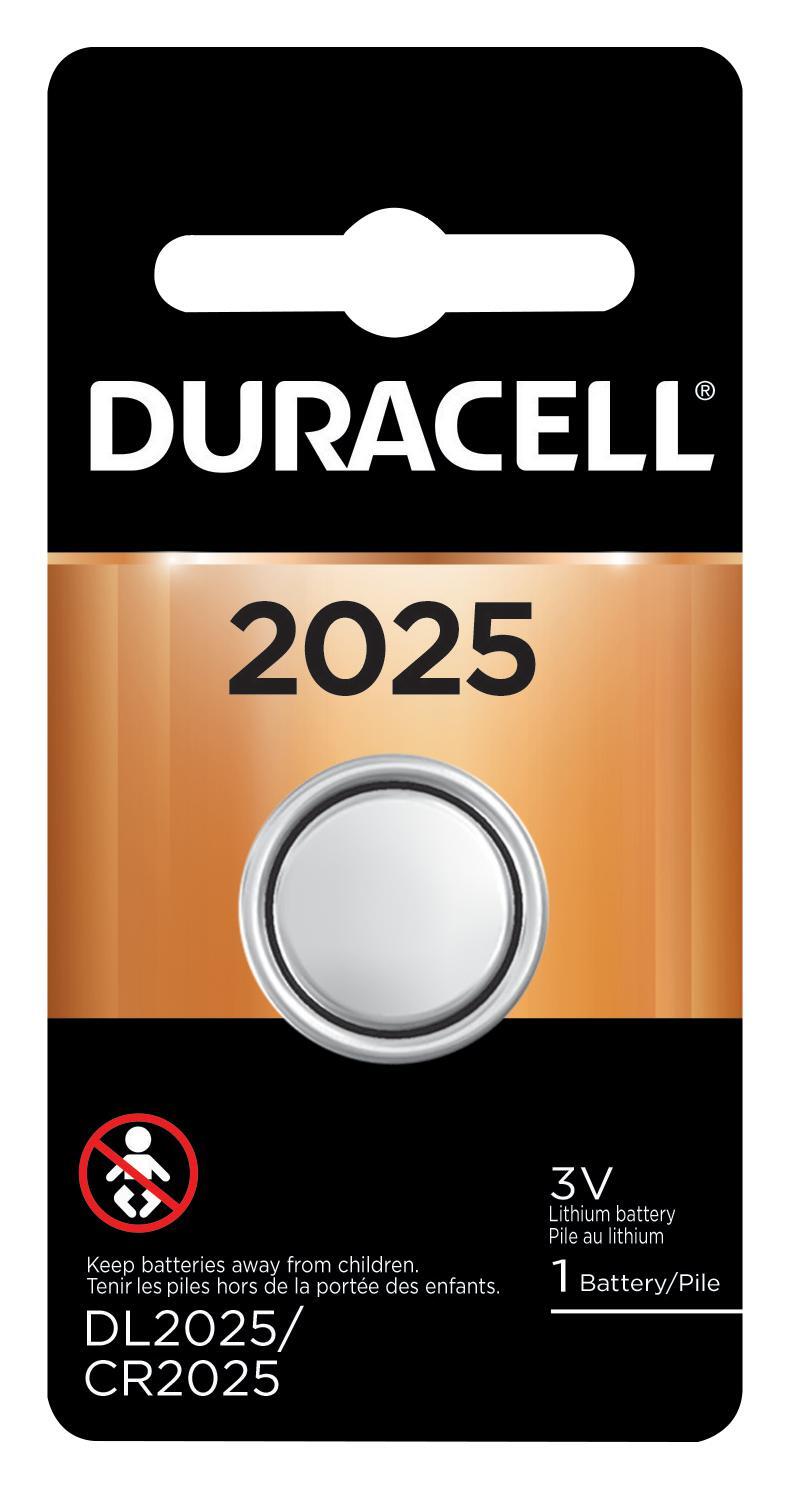 DL2025BPK Coin Battery, Lithium-Manganese Dioxide, 3 V DC Nominal, 150 mAh Nominal, 2025, 3.1 to 3.3 V DC Charge