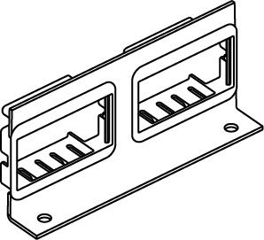 RFB-2-SSRT Ortronics RFB4-SS Unassembled Communication Bracket Plate, Stainless Steel