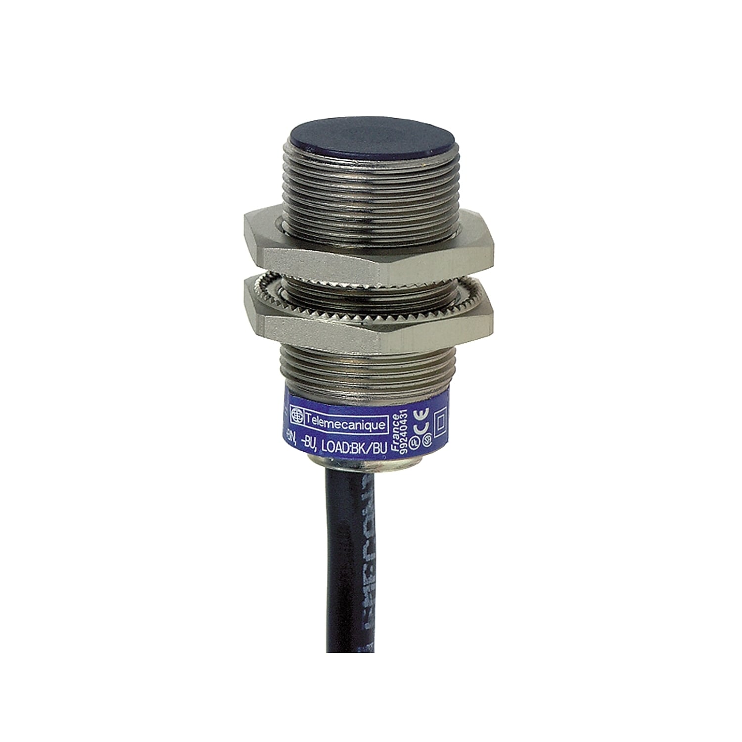 XS1N18PB349TF OsiSense XS1 Series Cylindrical Fixed Form Proximity Sensor, Inductive, PNP/Discrete Output, 1NC Contact, 12 to 24 V DC