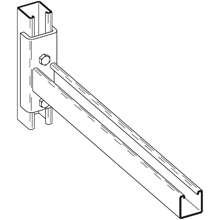 B196-24GRN Clevis Bracket, 24 in L x 1-5/8 in W x 7/32 in THK, Steel