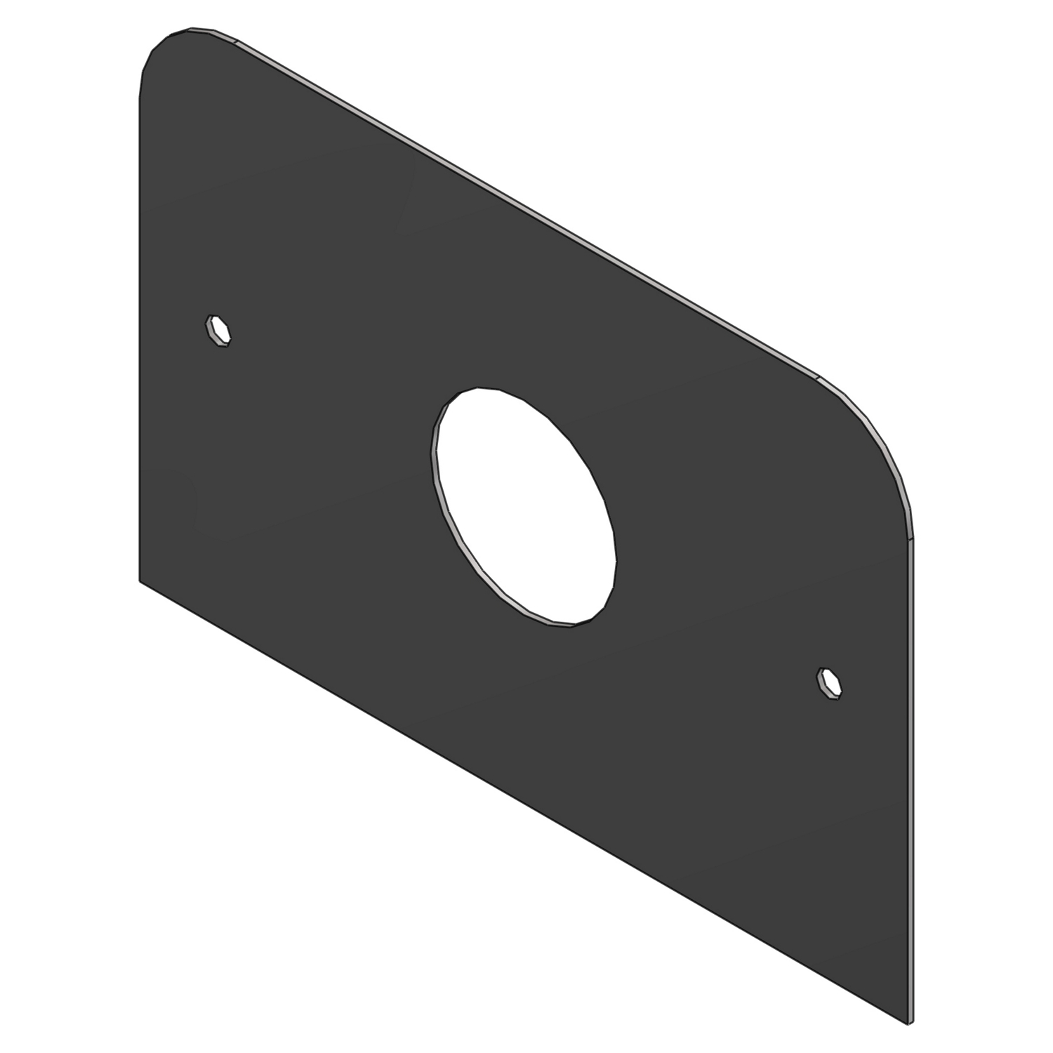 SFH-50-TELECOV Steel City Device Plate With 1 in Dia Hole, Aluminum