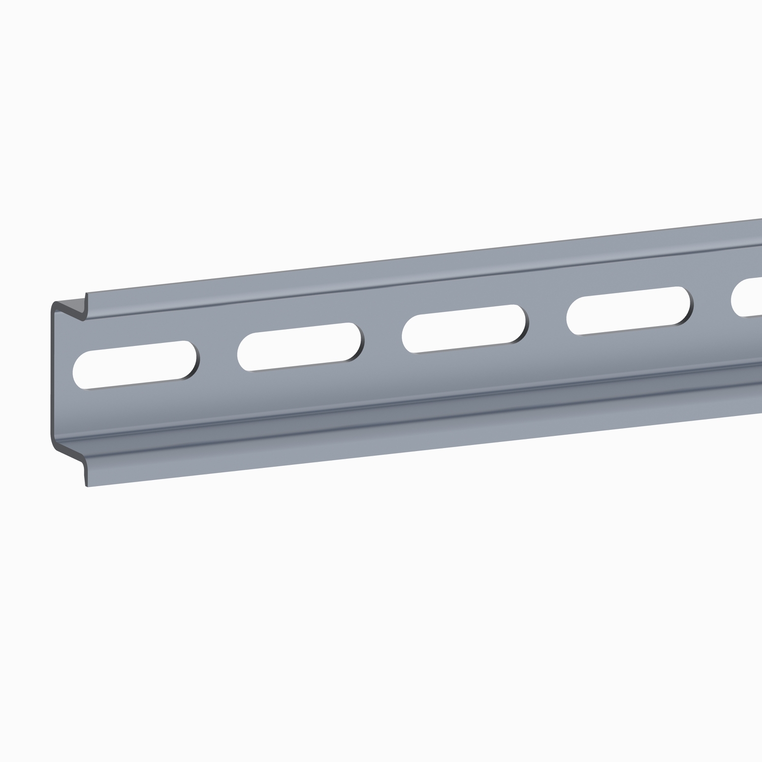 NSYSDR200D Perforated Symmetric Mounting Rail, Galvanized Steel