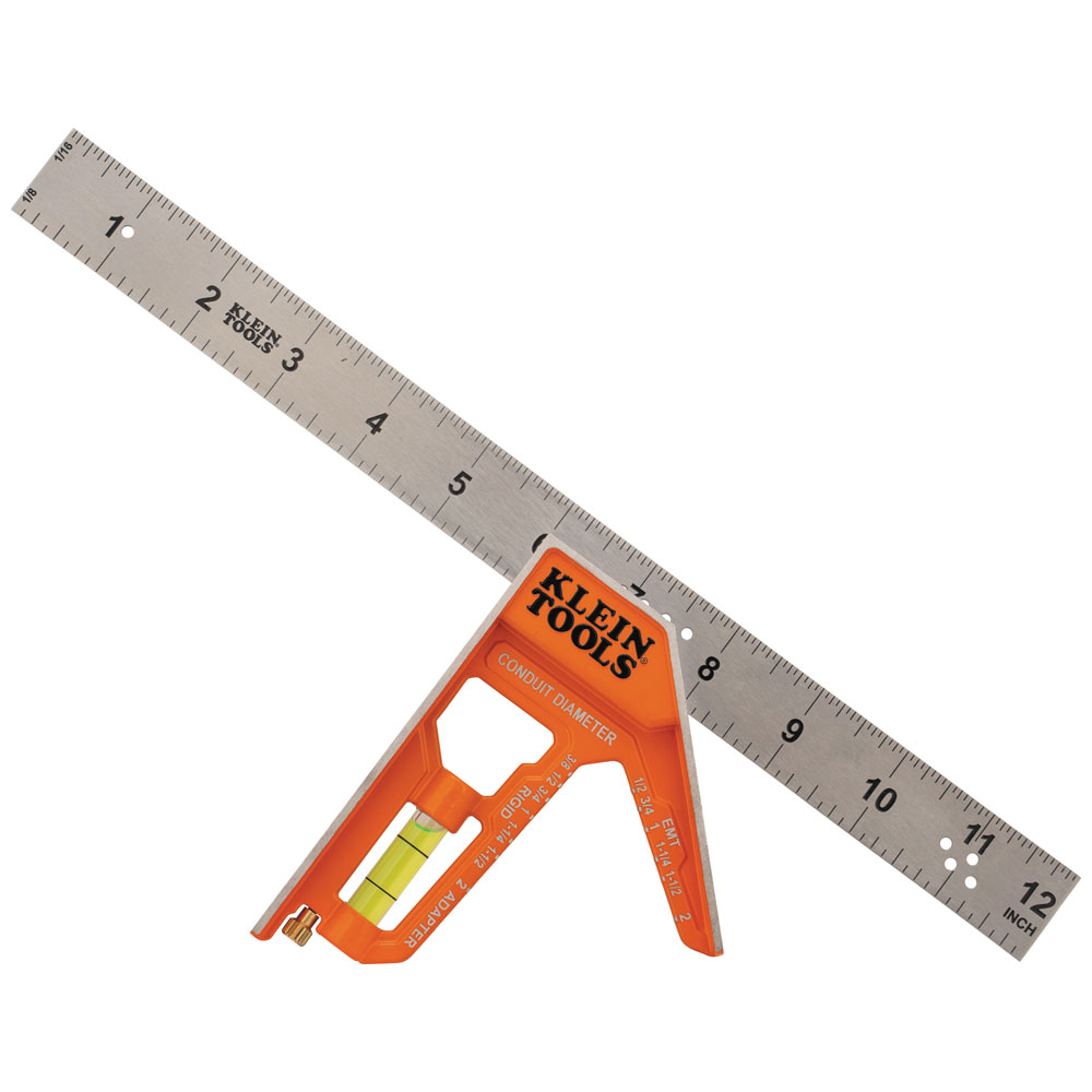 935CSEL Electricians Combination Square, 2 Pieces, 12 in L Blade, Stainless Steel Blade