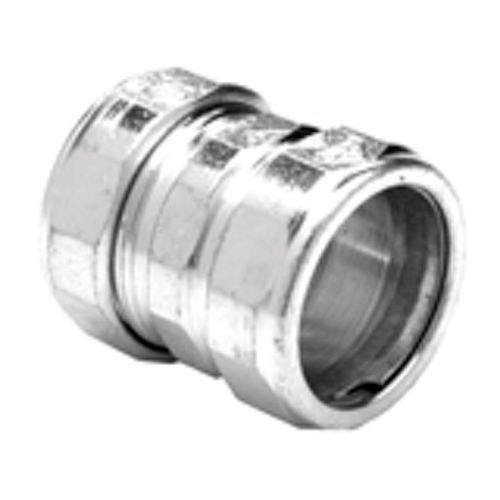 3104-US Bridgeport Compression Coupling, 1-1/2 in, For Use With Rigid/IMC Conduit, Steel, Electro-Plated Zinc